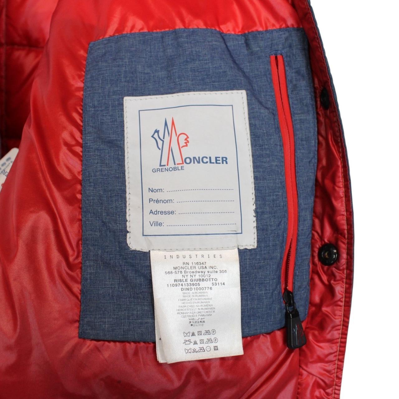 Moncler Grenoble Risle Blue Nylon Blend Down Overshirt Jacket
