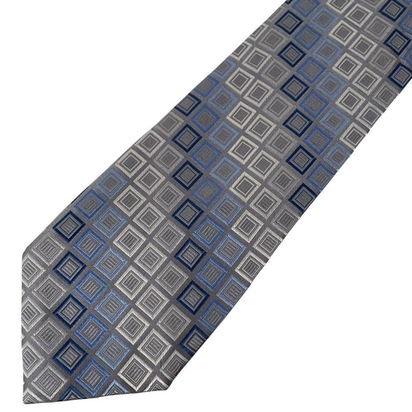 Michael Kors Grey and Blue Silk Tie