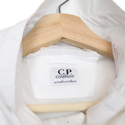 CP Company White Pro Tek 1/4 Zip Windbreaker Jacket