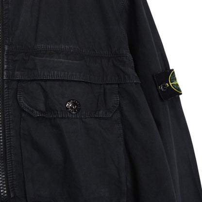 Stone Island AW 2020 Black Full Zip Cotton Overshirt Jacket