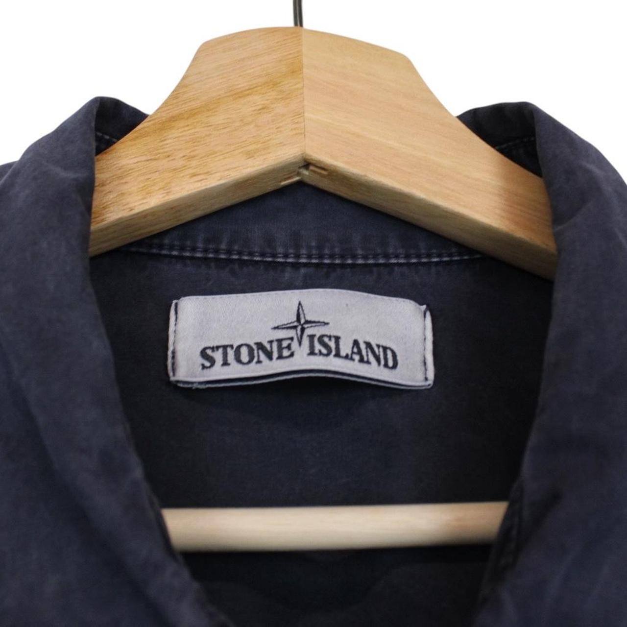 Stone Island AW 2014 Navy Blue Full Zip Cotton Overshirt Jacket