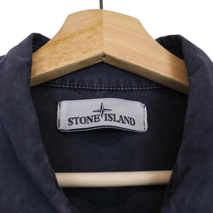 Stone Island AW 2014 Navy Blue Full Zip Cotton Overshirt Jacket
