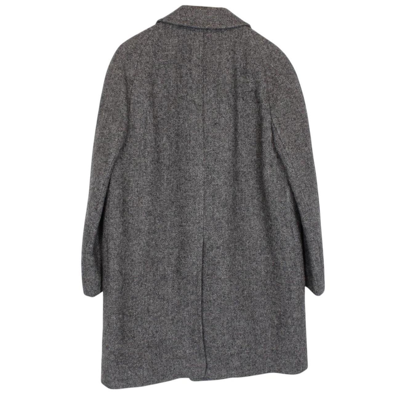 Vintage 90s Burberry Grey Wool Overcoat