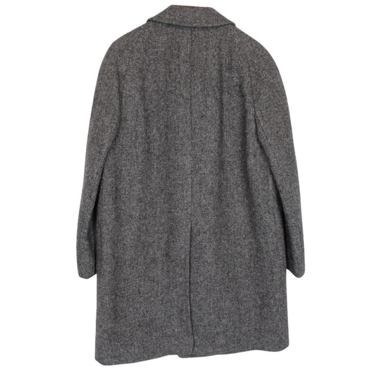 Vintage 90s Burberry Grey Wool Overcoat