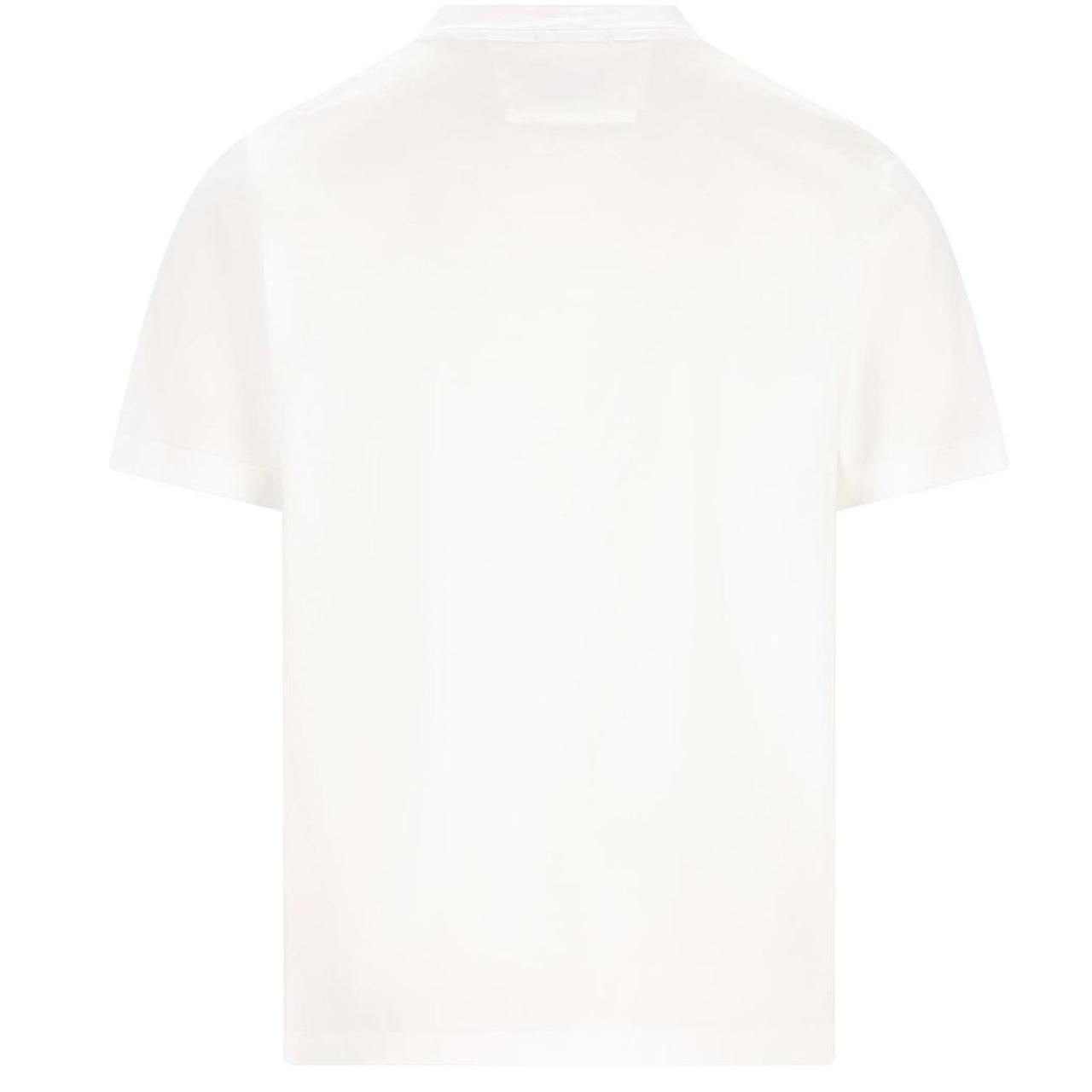 CP Company White 70/2 Logo Print Cotton Short Sleeve T-Shirt
