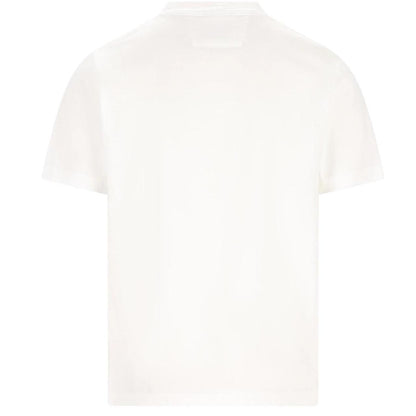 CP Company White 70/2 Logo Print Cotton Short Sleeve T-Shirt