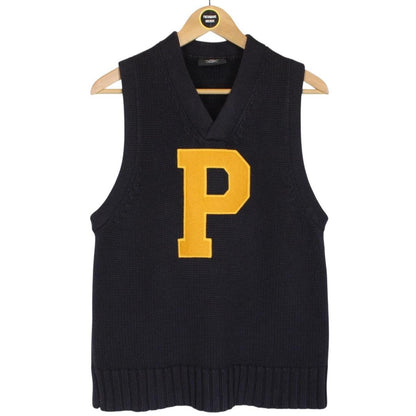 Vintage Ralph Lauren Polo Jeans Co Navy Blue Cotton Knit Sweater Vest