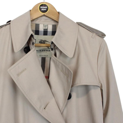 Burberry Beige Nova Check Double Breasted Belted Trench Coat