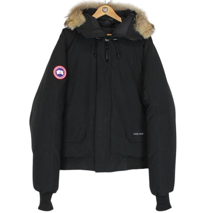 Canada Goose Black Chilliwack Bomber Down Jacket with Fur Trim