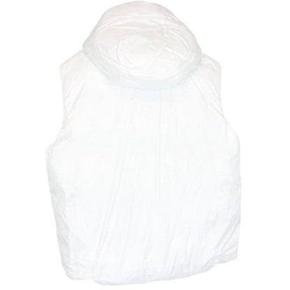 Emporio Armani White Reversible Hooded Down Gilet / Bodywarmer
