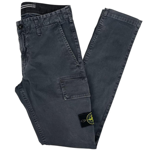 Stone Island AW 2022 Black Skinny Fit Cargo Trousers