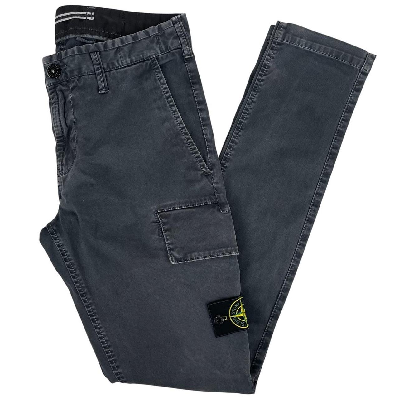 Stone Island AW 2022 Black Skinny Fit Cargo Trousers