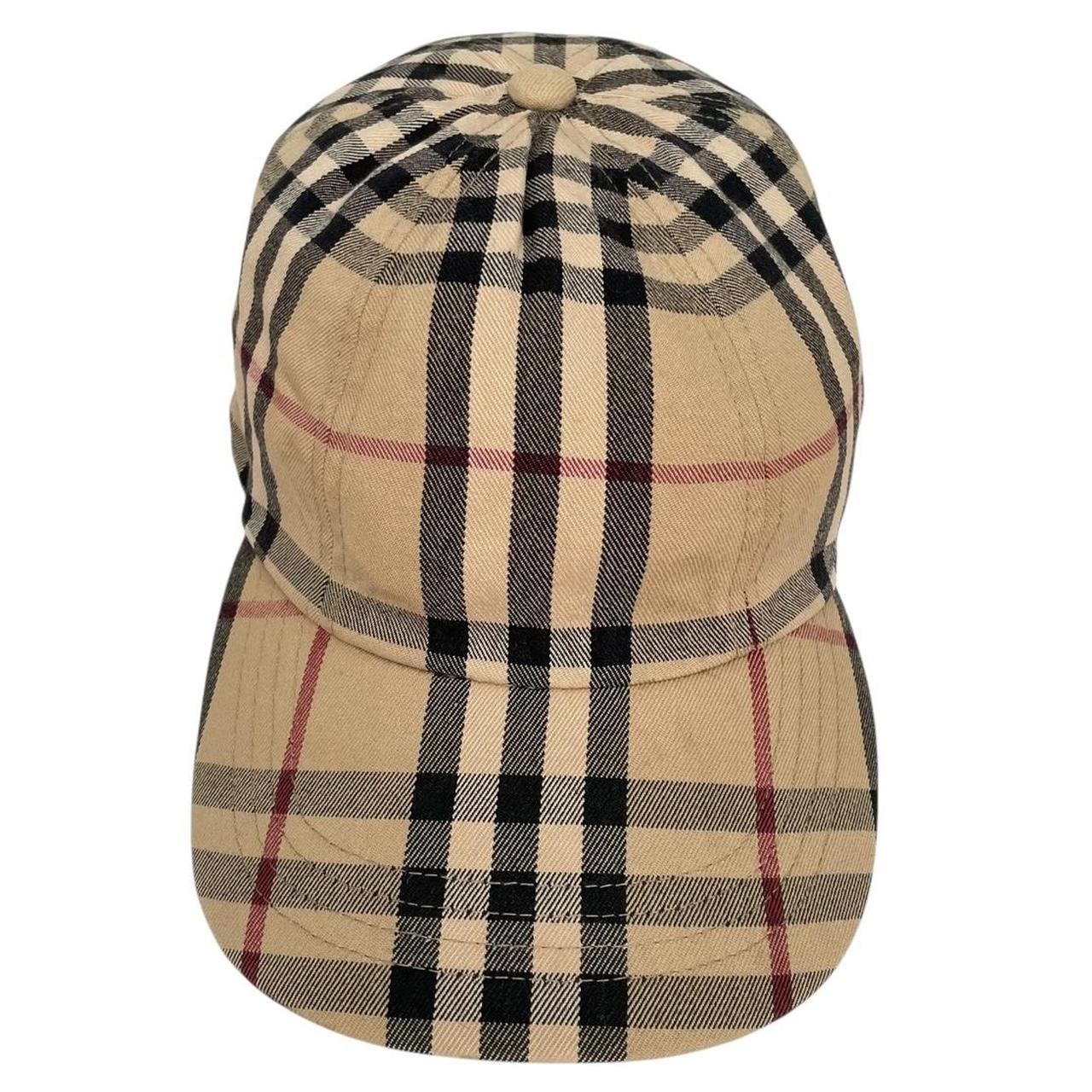Vintage Burberry Tan Brown Nova Check Baseball Cap