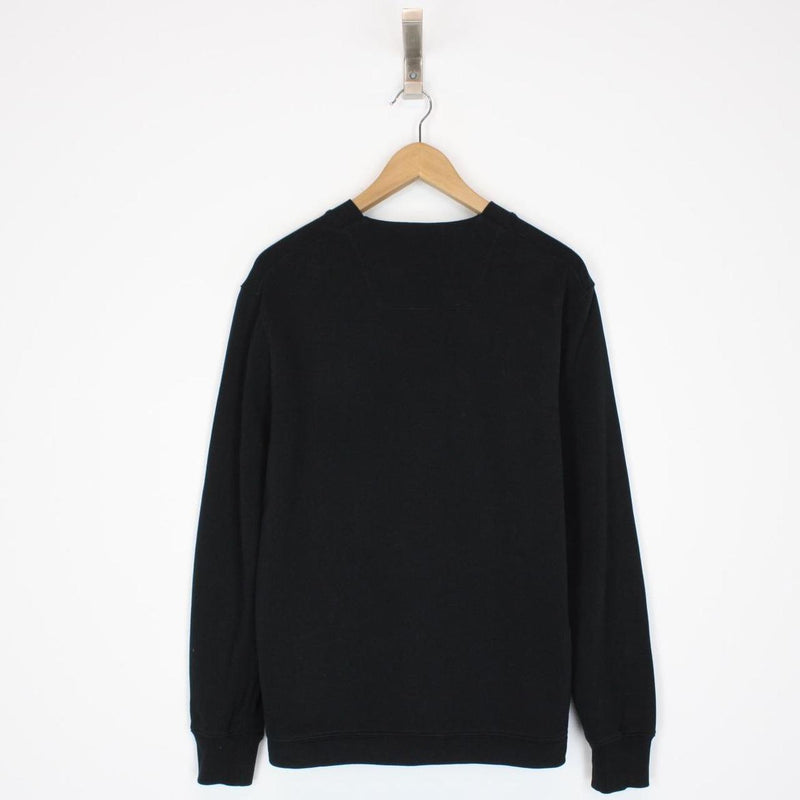 CP Company Black Logo Print Cotton Sweatshirt Jumper