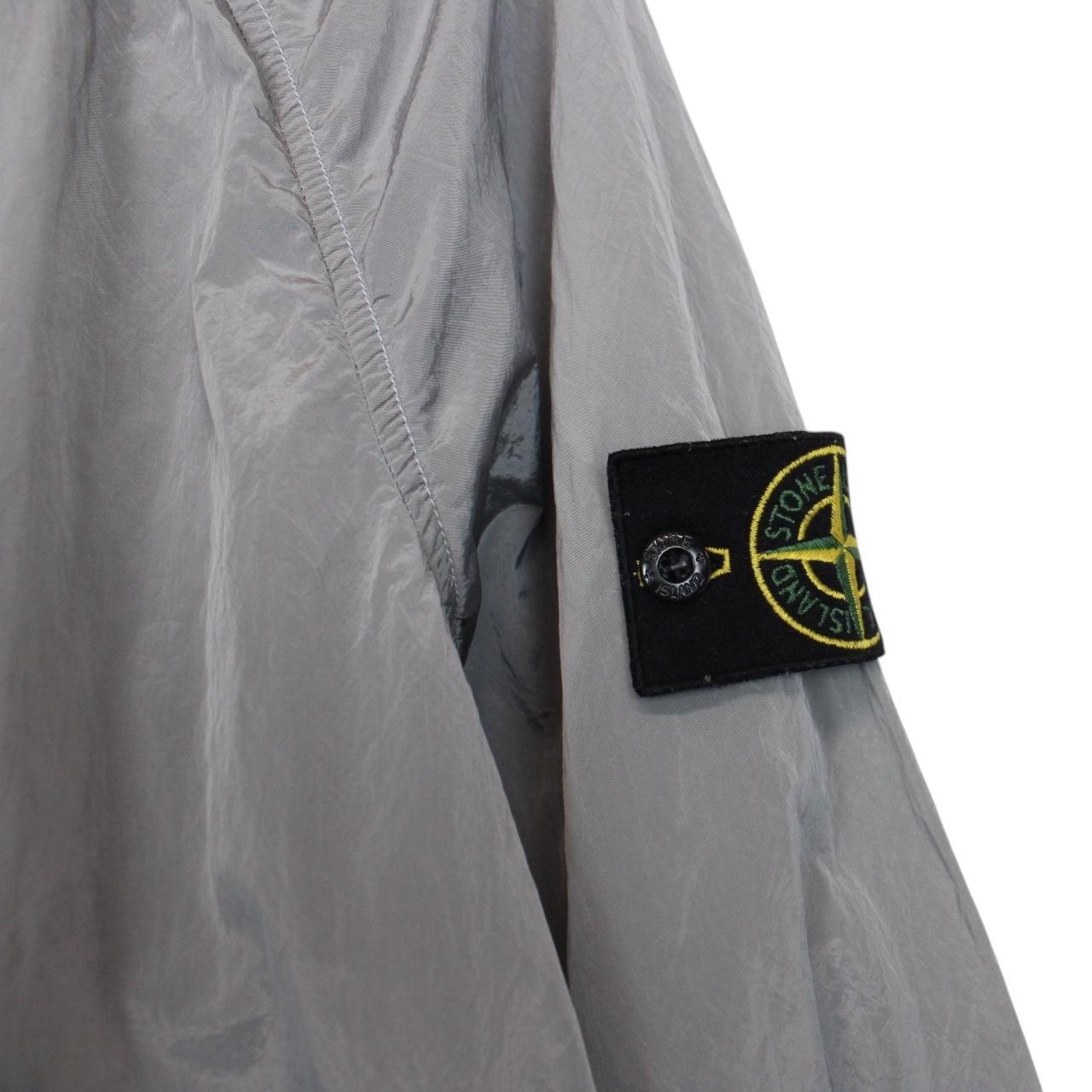 Stone Island AW 2018 Silver Nylon Metal Pullover Smock Jacket