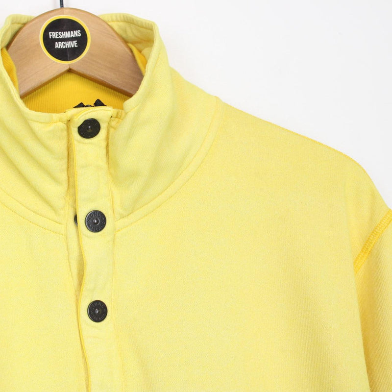 Vintage Stone Island Yellow Cotton 1/4 Zip Sweatshirt Jumper