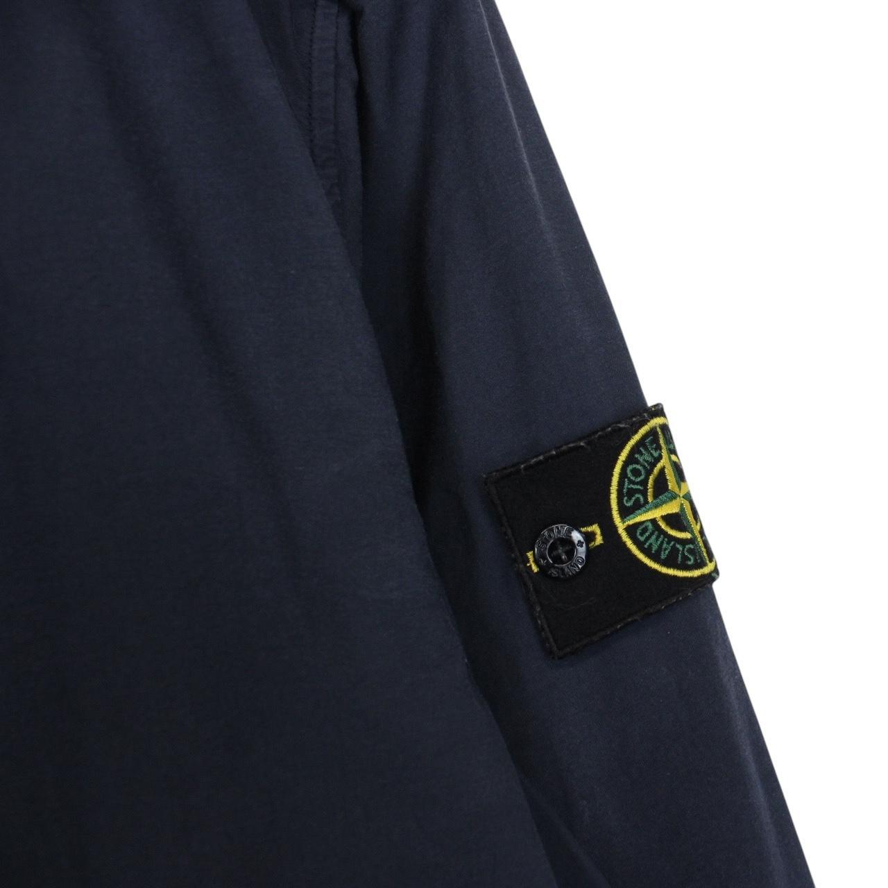 Stone Island SS 2017 Navy Blue Light Cotton Nylon Twill Mac Coat