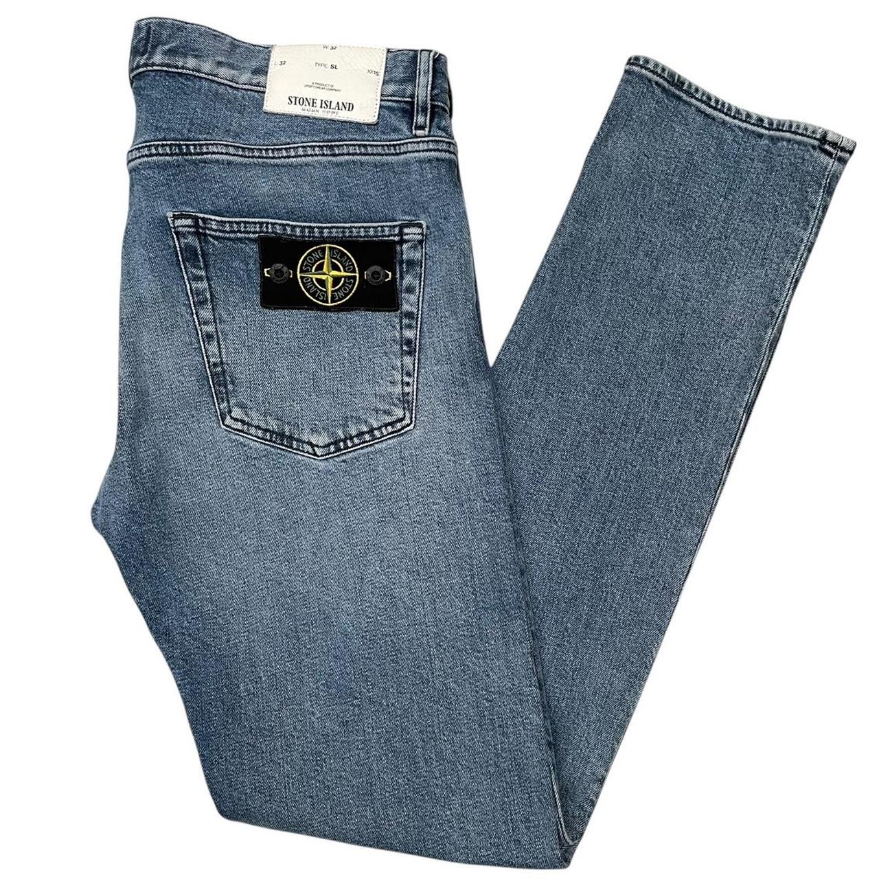 Stone Island Blue Slim Fit Denim Jeans