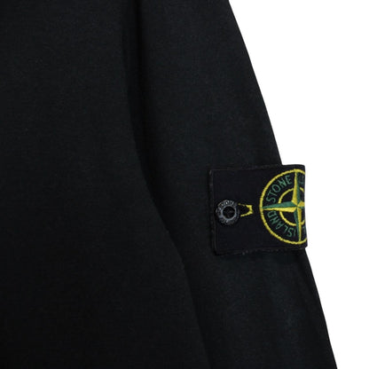 Stone Island SS 2017 Black Long Sleeve Collared Cotton T-Shirt