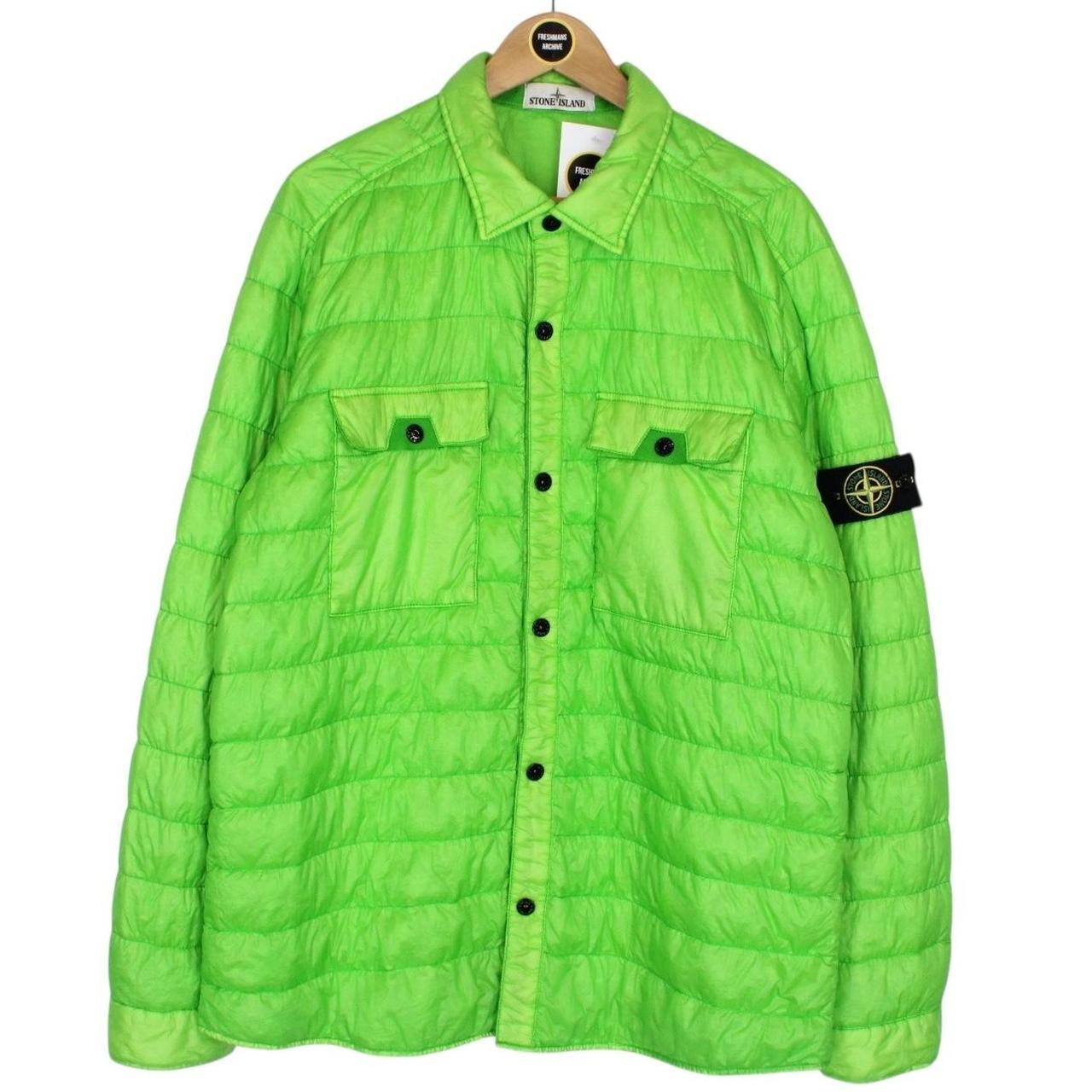 Stone Island SS 2016 Green Garment Dyed Down Overshirt Jacket