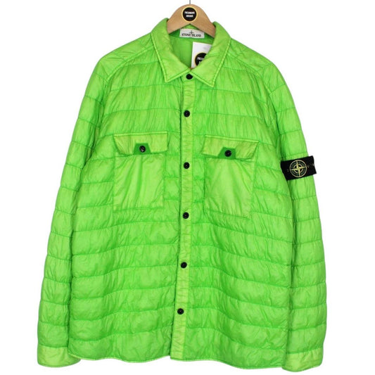 Stone Island SS 2016 Green Garment Dyed Down Overshirt Jacket