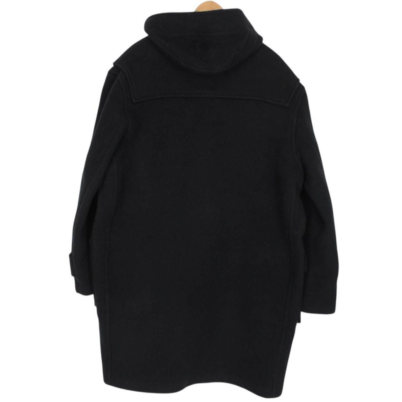 Vintage 90s Burberry Black Nova Check Wool Duffle Coat