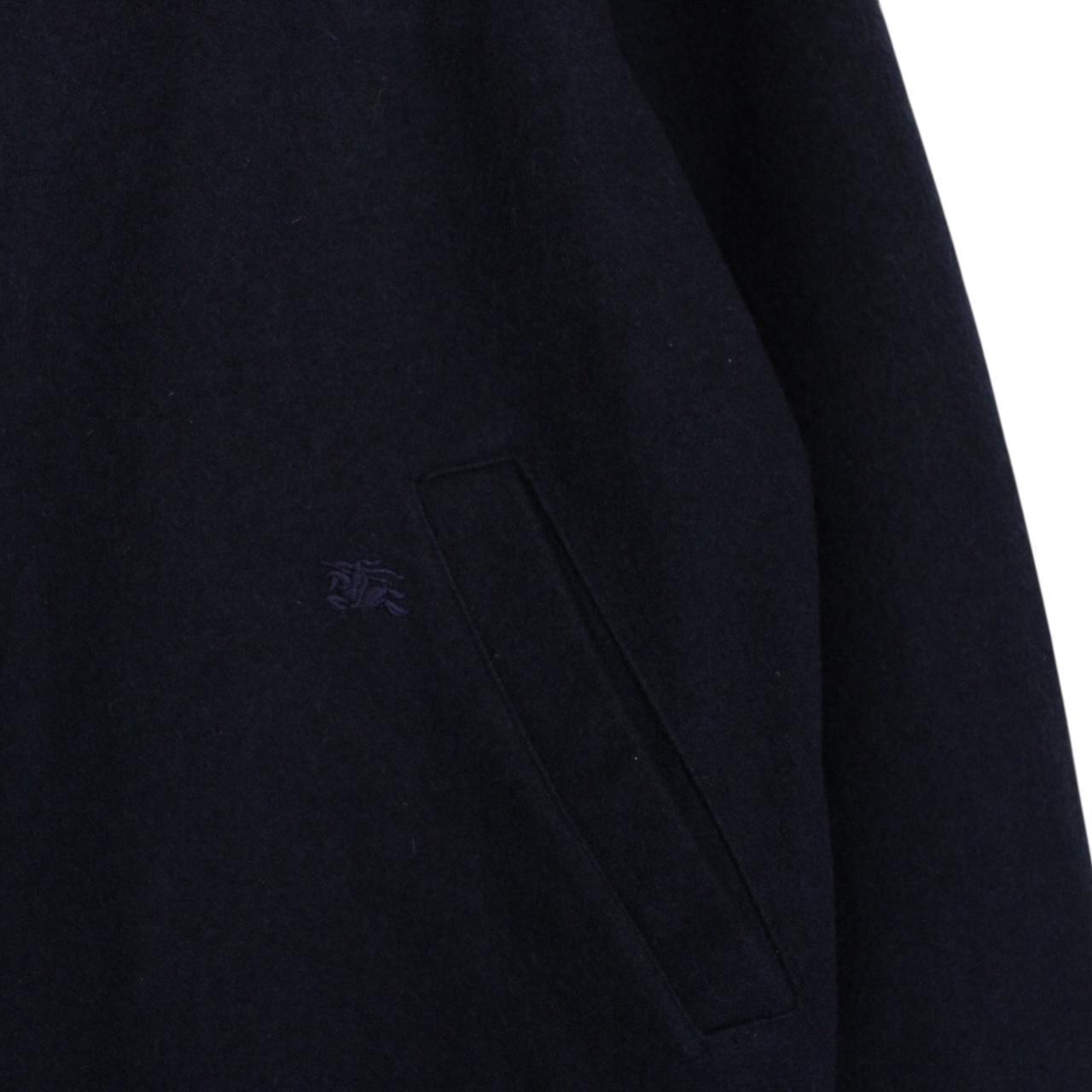 Vintage Burberry London Navy Blue Lambswool Blend Jacket