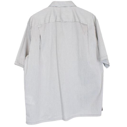 Prada Re-Nylon Stretch Cotton Black and White Hybrid Bowling Shirt