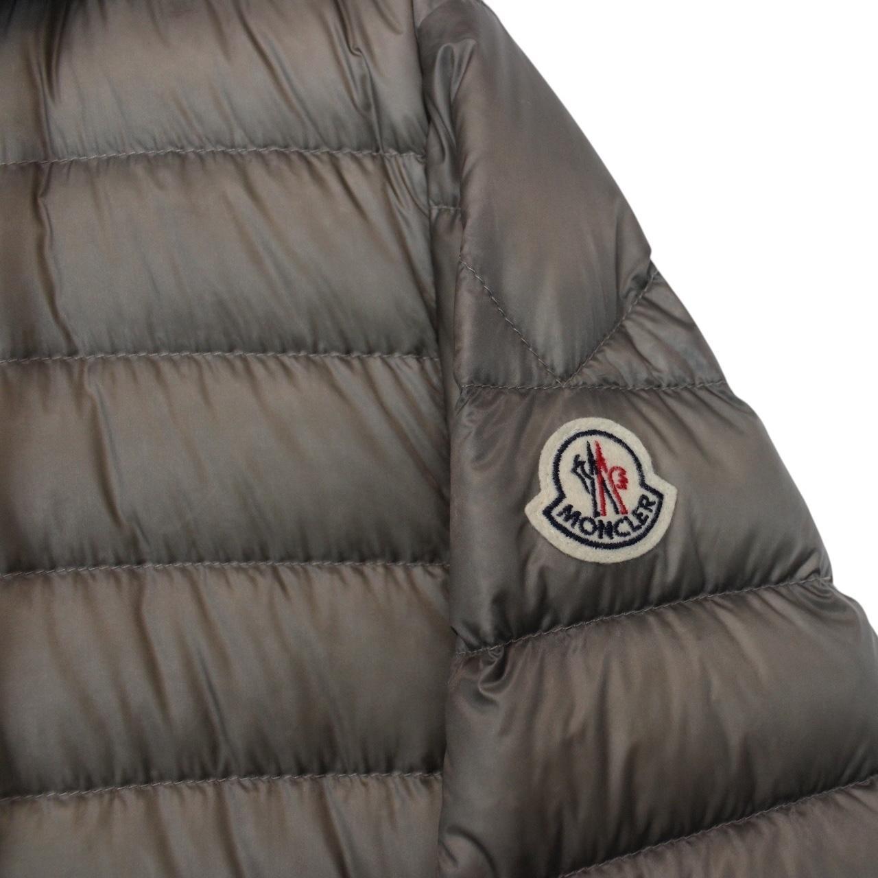 Moncler Athenes Grey Longue Saison Hooded Down Jacket