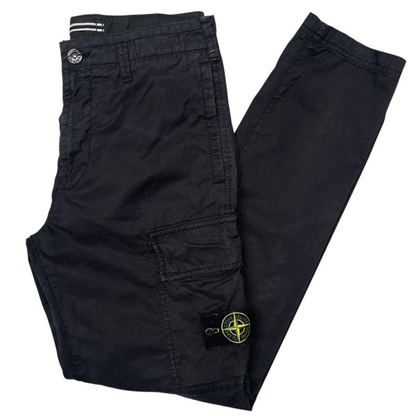 Stone Island Black Slim Fit Cargo Trousers