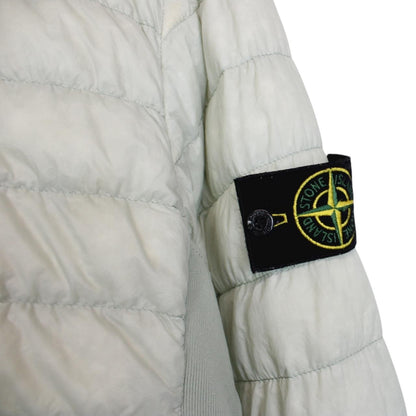 Stone Island AW 2017 Pale Green Garment Dyed Micro Yarn Down Overshirt Jacket