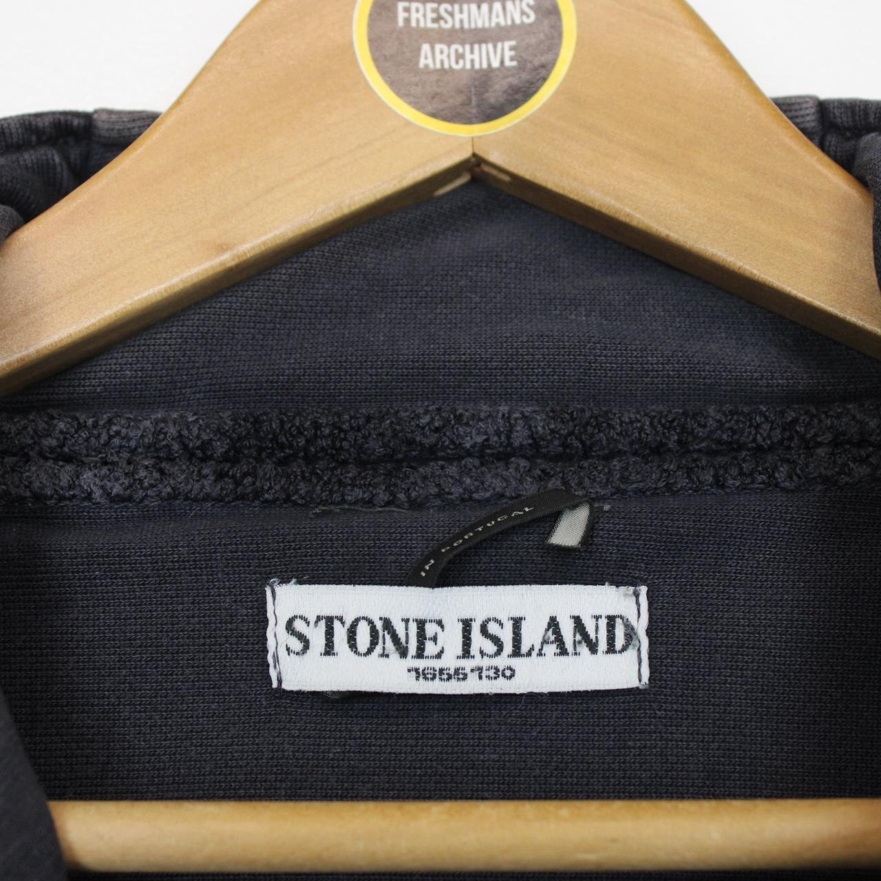 Vintage Stone Island SS 2009 Navy Blue Cotton 1/4 Zip Sweatshirt Jumper