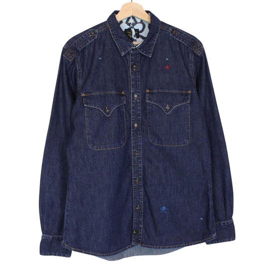 Vivienne Westwood x Lee Navy Blue Long Sleeve Denim Shirt