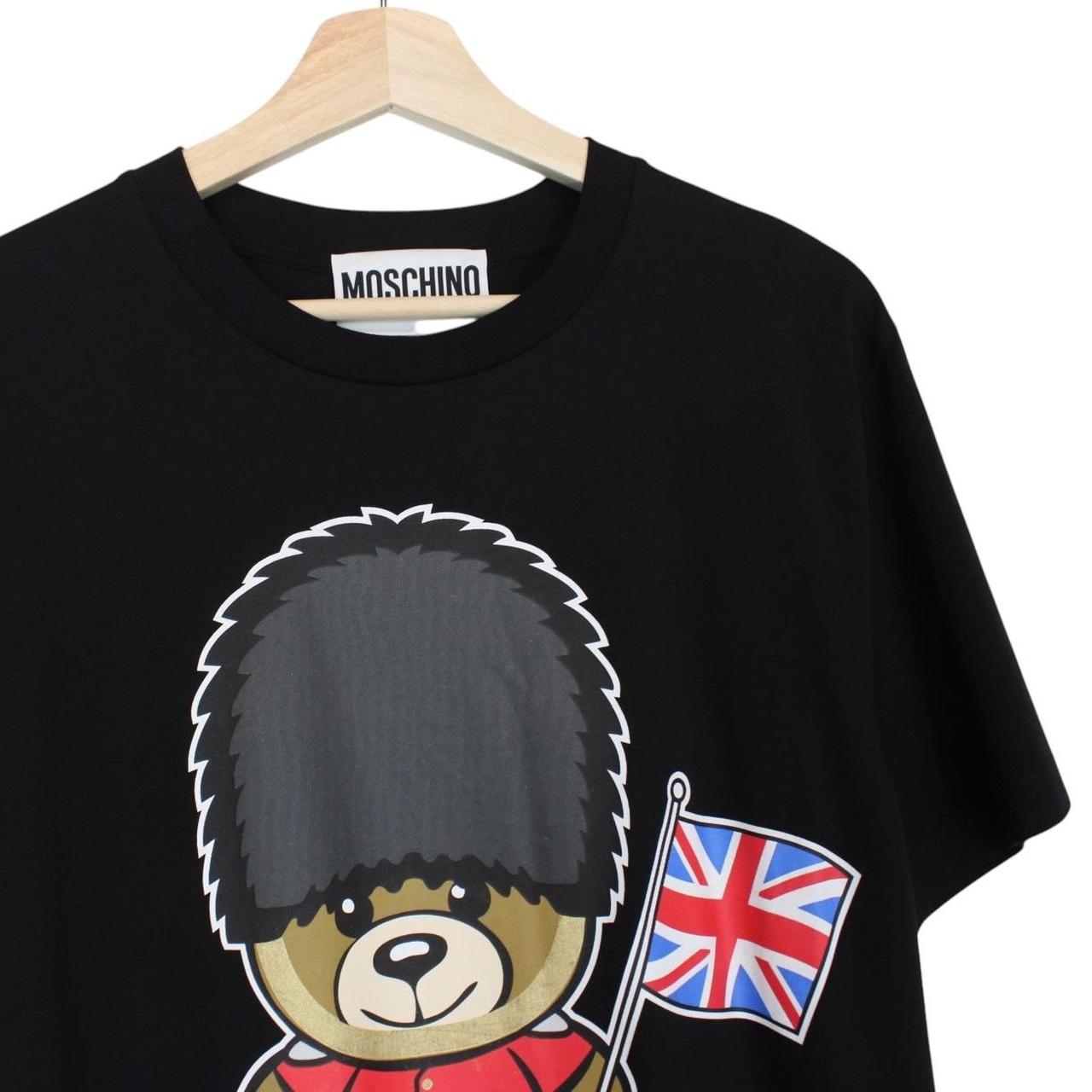 Moschino Black Short Sleeve London Teddy Bear Print T-Shirt