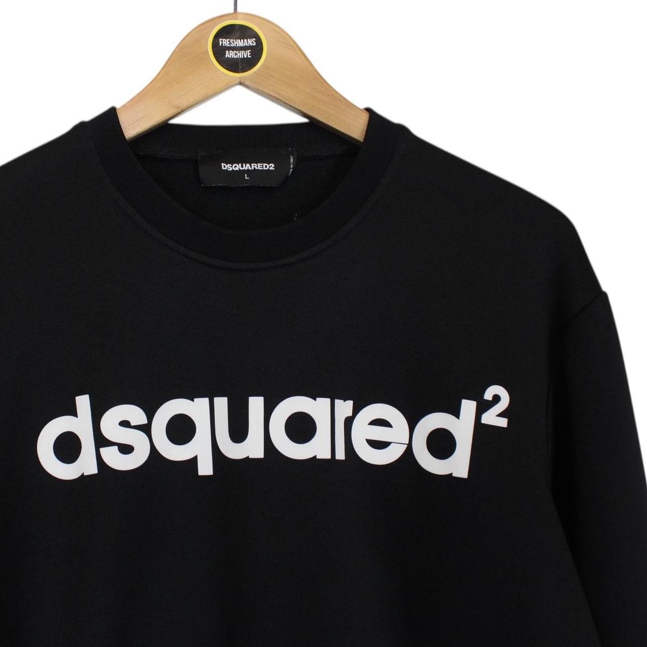Dsquared2 Black and White Logo Print Sweatshirt Jumper
