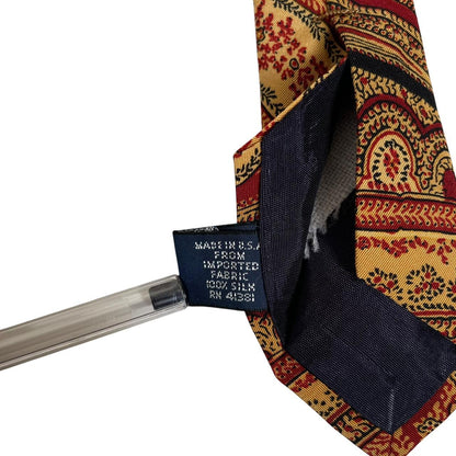 Vintage Polo Ralph Lauren Multicoloured Paisley Print Silk Tie
