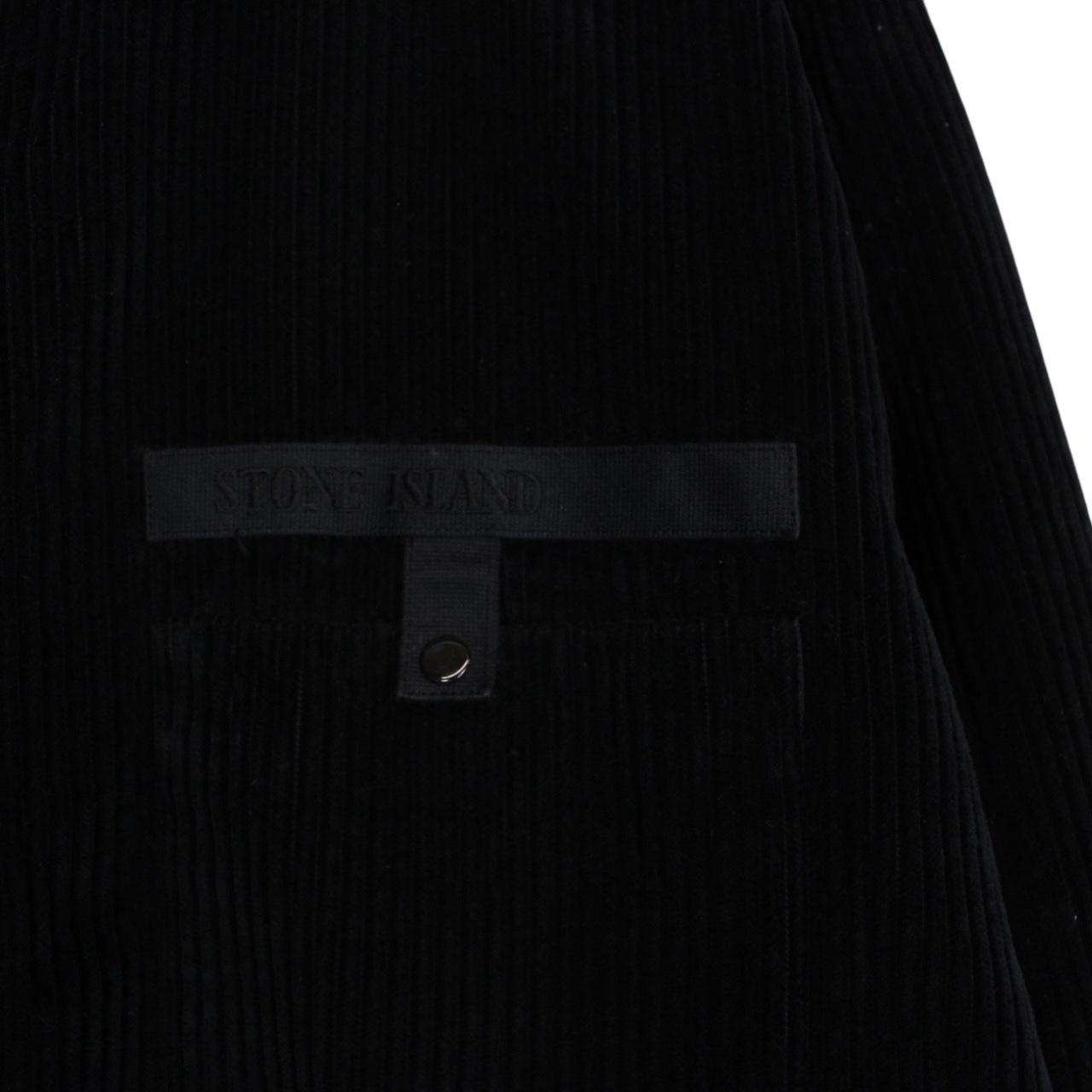 Stone Island AW 2022 Black Long Sleeve Jumbo Corduroy Shirt