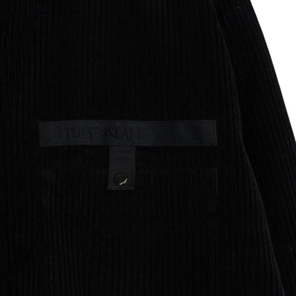 Stone Island AW 2022 Black Long Sleeve Jumbo Corduroy Shirt