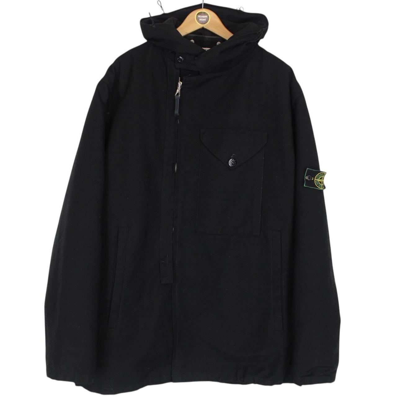 Vintage Stone Island AW 1999 Black Dutch Rope Lined Green Edge Badge Jacket