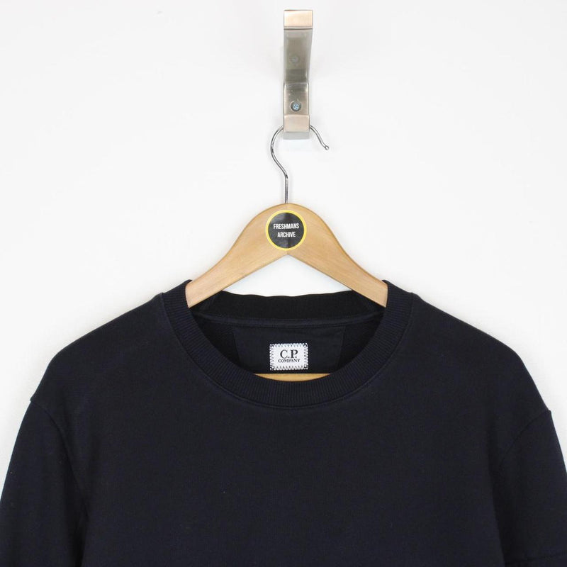 CP Company Navy Blue Lens Sweatshirt Jumper