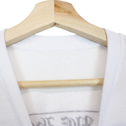 Chrome Hearts white pocket t-shirt with logo print and cotton material.