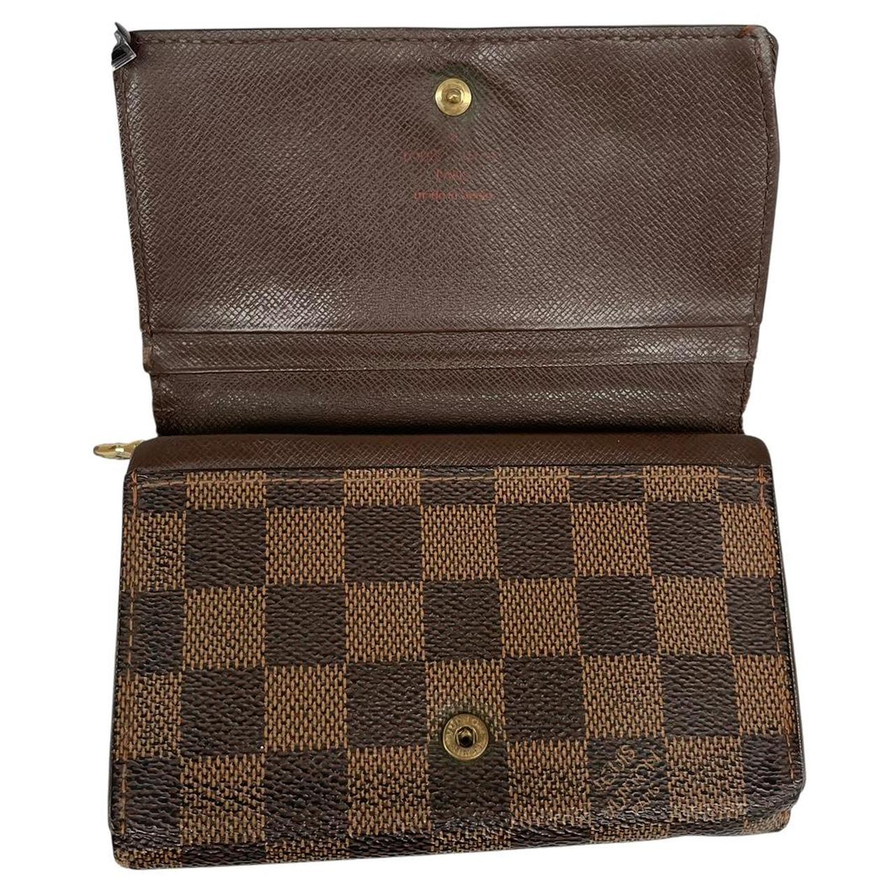 Vintage Louis Vuitton 2004 Brown Damier Ebene Porte Tresor Wallet
