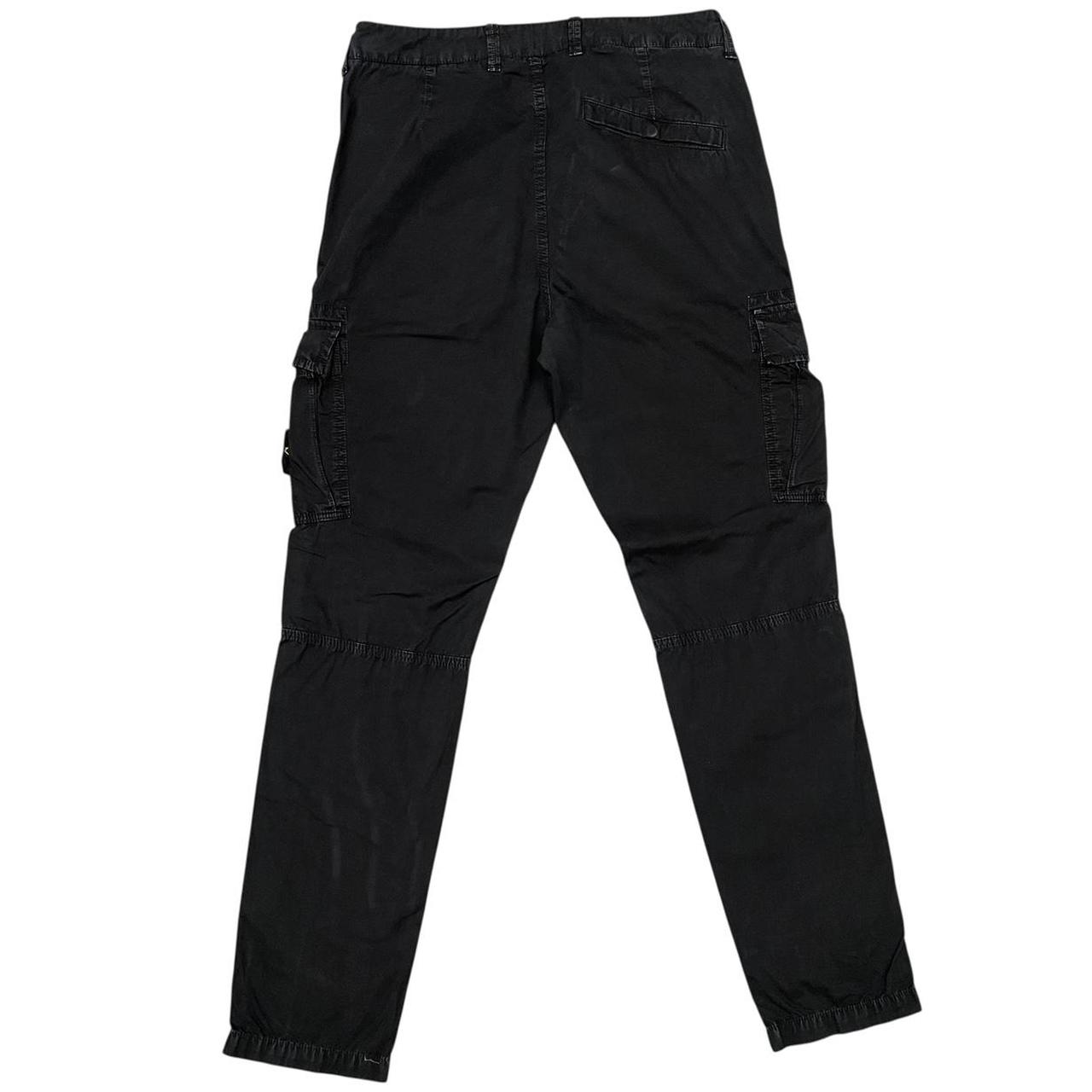 Stone Island SS 2022 Black Slim Fit Cargo Trousers