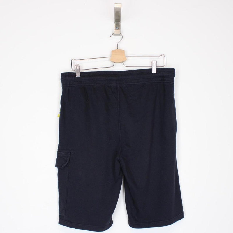 CP Company Navy Blue Cotton Lens Shorts