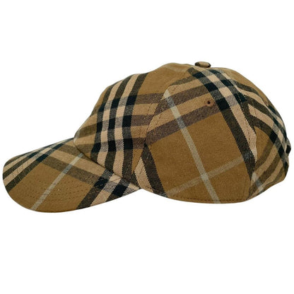 Burberry Brown Twill Nova Check Baseball Cap