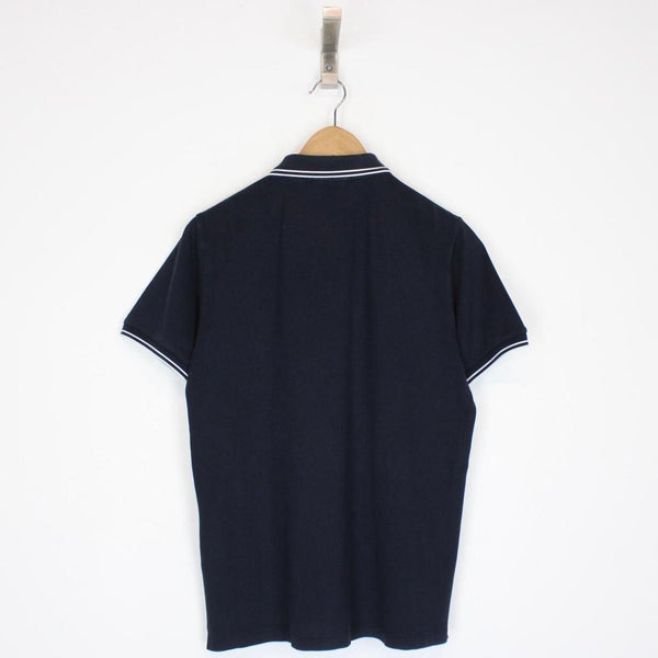 Stone Island Navy Blue Short Sleeve Compass Cotton Polo Shirt