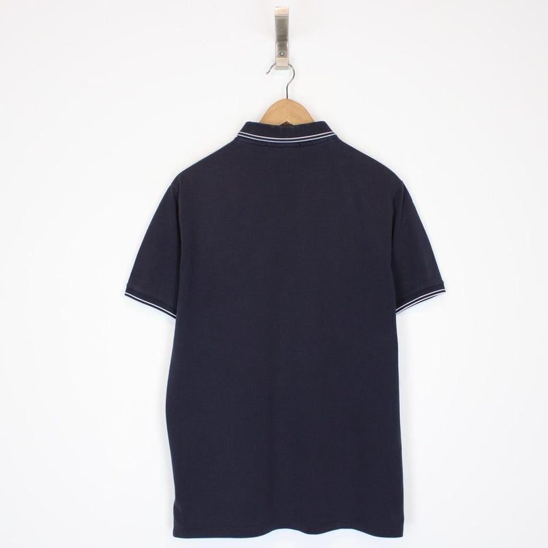 Stone Island Navy Blue Short Sleeve Compass Polo Shirt