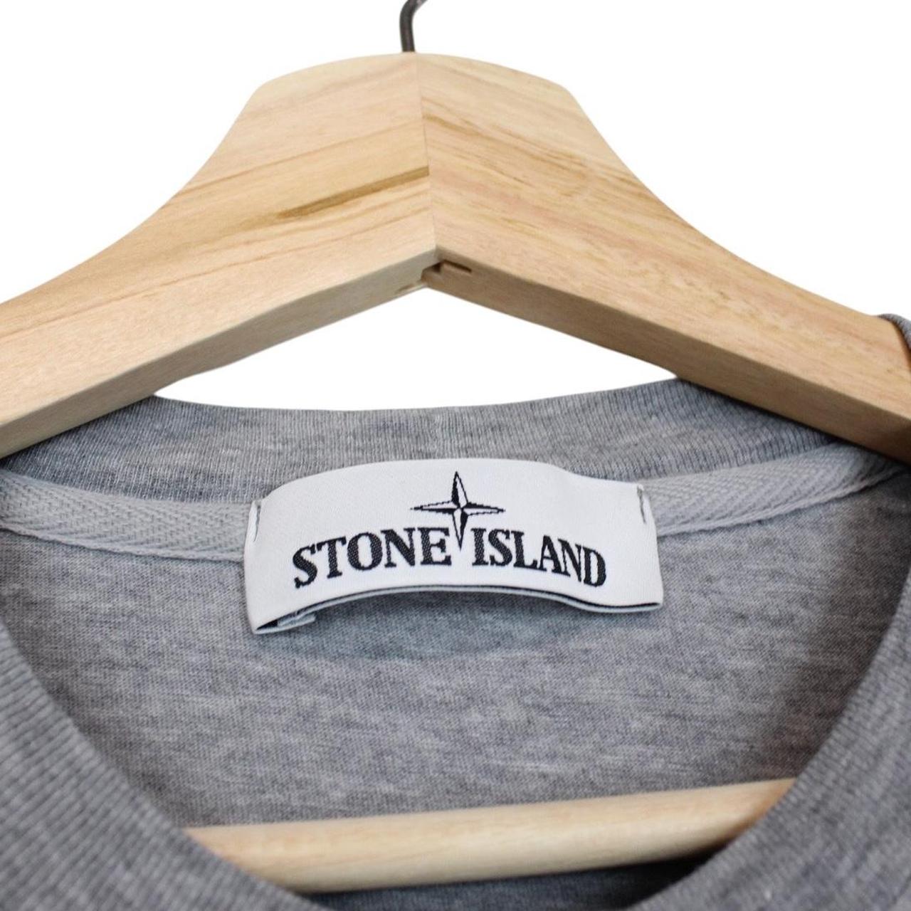 Stone Island AW 2019 Grey Long Sleeve Compass T-Shirt