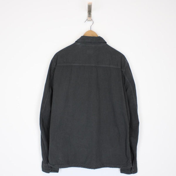 CP Company 2015 Dark Grey Full Zip Garment Dyed Cotton Lens Overshirt