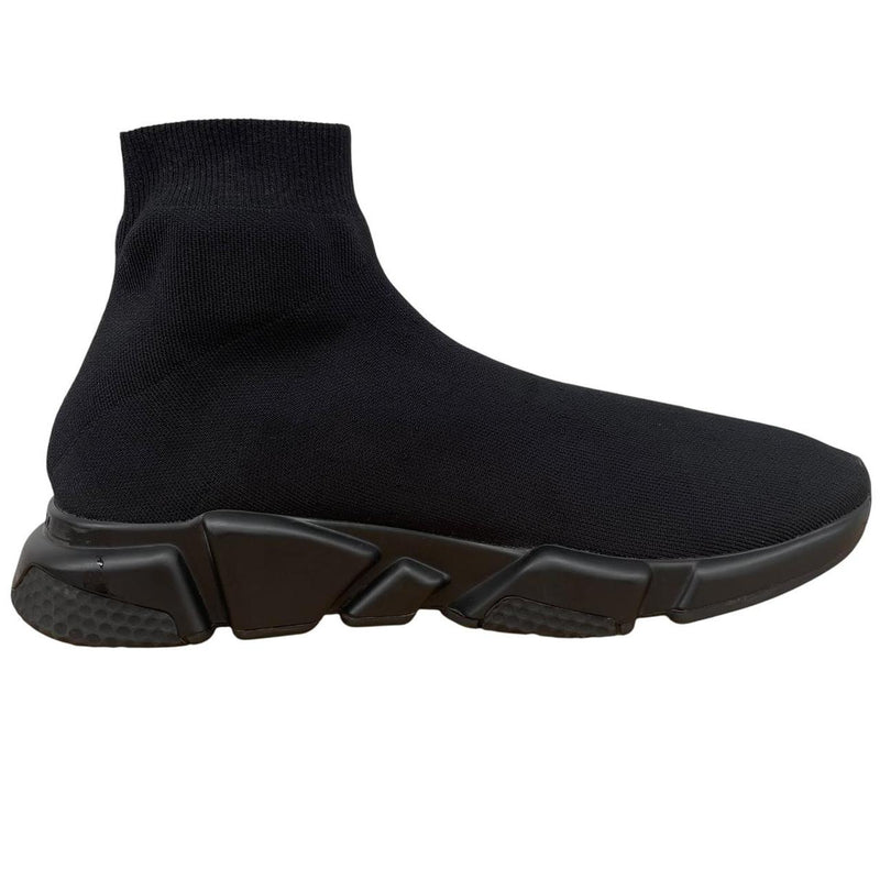 Balenciaga Speed LT Black and White Cotton Trainers